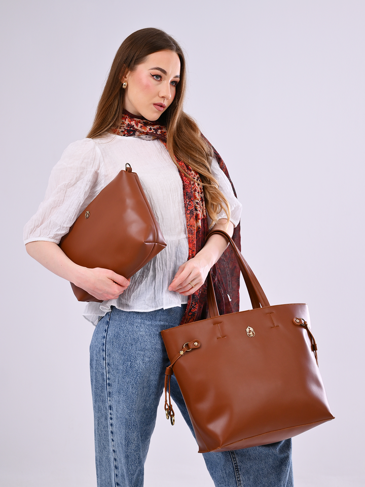 Zâda handbag -2 pieces - Camel
