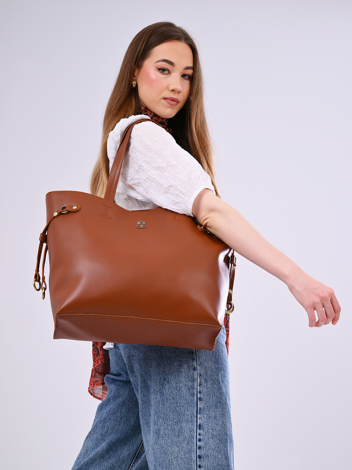 Zâda handbag  2 pieces   camel