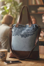 Load image into Gallery viewer, Denim Tote Bag
