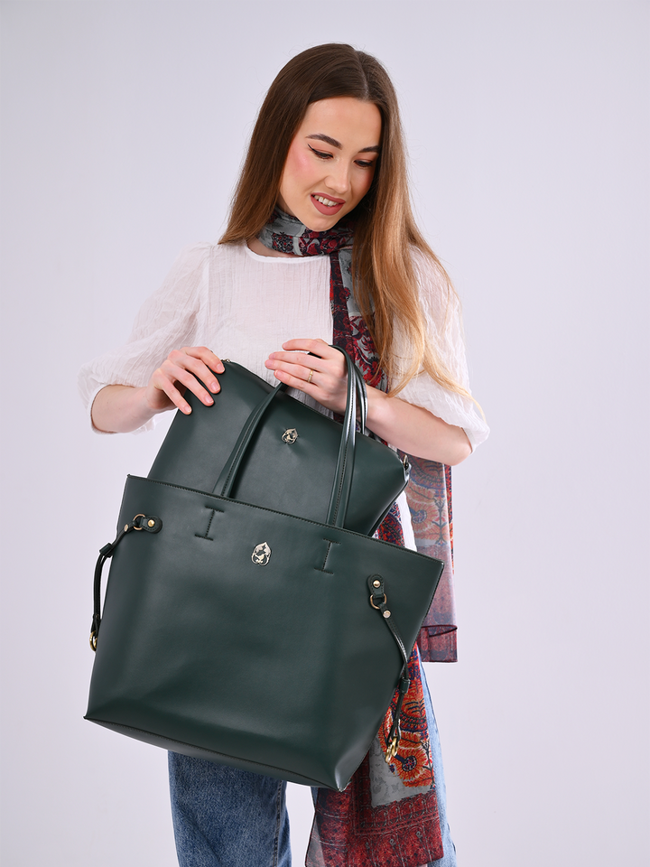 Zâda handbag - 2 pieces - Forest Green