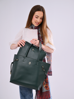 Load image into Gallery viewer, Zâda handbag - 2 pieces - Forest Green
